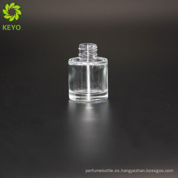 Transparente poco vidrio base redonda redonda vacío esmalte de uñas tapa cápsulas contenedor